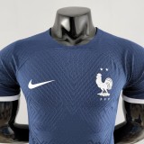 2022 France Royal Blue Player Jersey