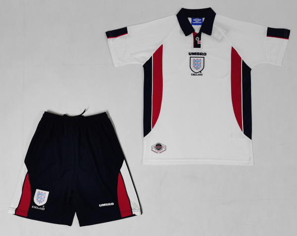 Retro 1998 England Home White Kid Kit/1998 英格兰主场童装复古