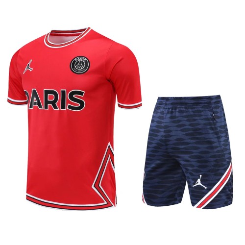 22-23 PSG training red Short Sleeve Suit(With short)/22-23 PSG 短袖训练服
