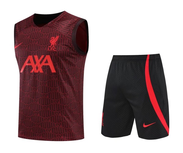 22-23 Liverpool training Red Vest Suit 利物浦枣红色背心套装