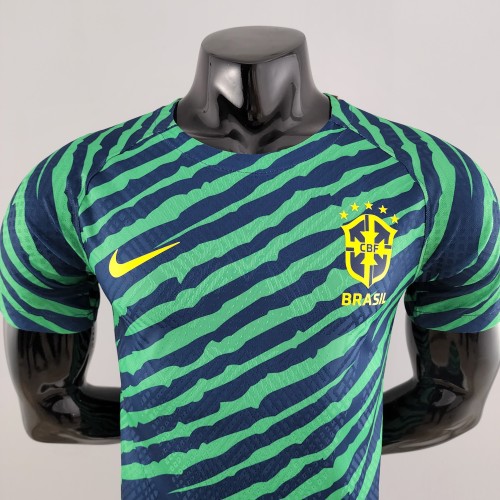 2022 Brazil Special Edition Green Blue Player Jersey