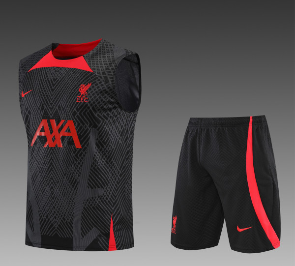 22-23 Liverpool training Black Vest Suit 利物浦黑色背心套装