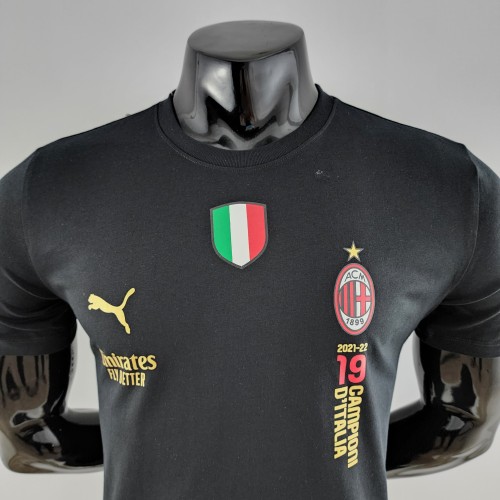 22-23 AC Milan Black T-shirt（AC米兰黑色T恤）