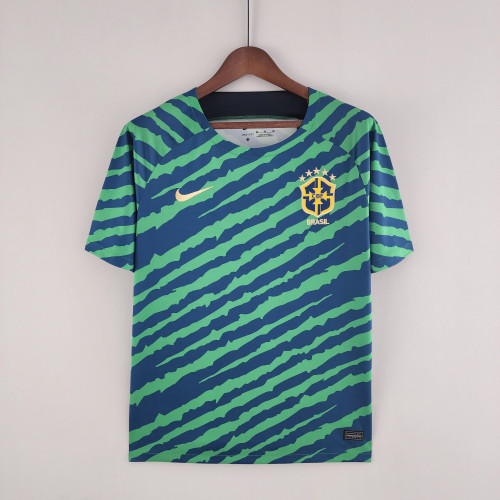 2022 Brazil Special Edition Green Blue Fans Jersey