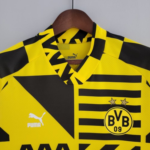 22-23 Dortmund Pre-Match Yellow Black Fans Jersey