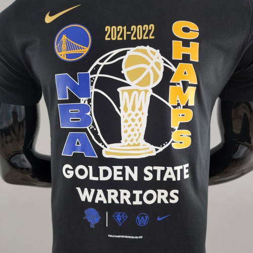 21-22 Golden state warriors champions Black T-shirt