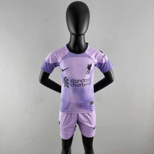 22-23 Liverpool purple goalkeeper kids kit 利物浦紫色守门员童装