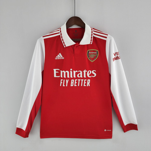 22-23 Arsenal Home Red Long Sleeve Jersey