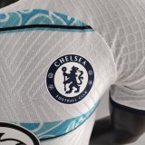 22-23 Chelsea Away White and Blue Player Jersey