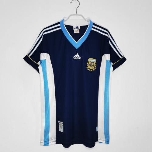1998 World Cup Argentina Away Retro Jersey
