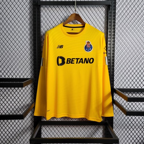 22-23 Porto Yellow  Goal Keeper Long Sleeve Jersey