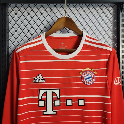22-23 Bayern Munich Home  Long Sleeve Jersey