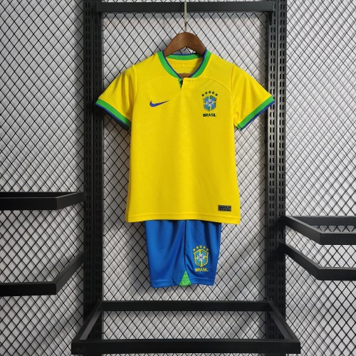 2022 Brazil Home Yellow Kid Kit