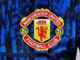 1993 Manchester United Away Blue Long Sleeve Retro Jersey/1993 曼联客场长袖