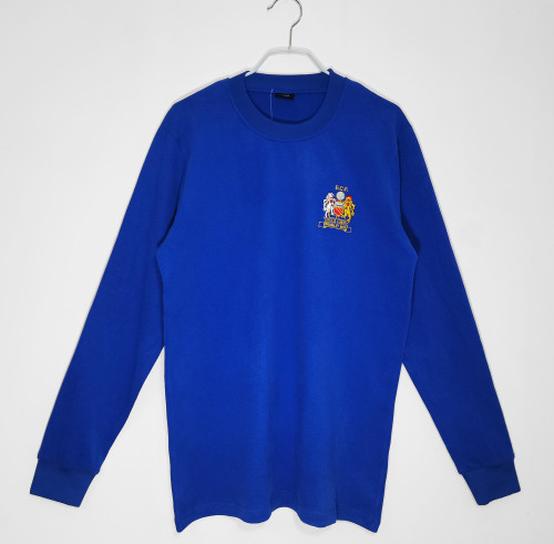 1968 Manchester United  Light Blue Long Sleeve Retro  Jersey