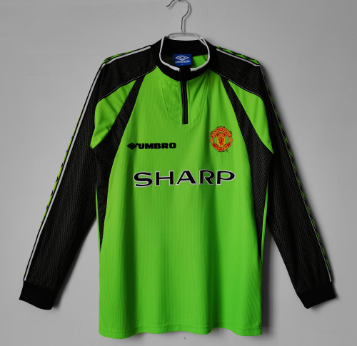 98-99 Manchester United Goal Keeper Green Long Sleeve Retro Jersey