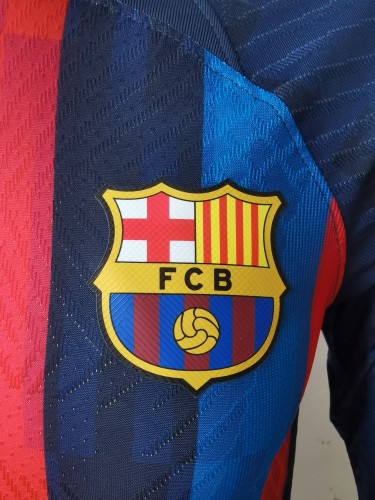 22-23 Barcelona Home Long Sleeve Player Jersey