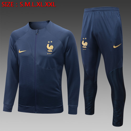 2022 France Blue Jacket Suit