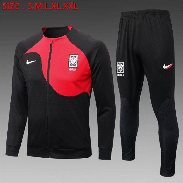 2022 Korea Red and Black Jacket Suit/2022 韩国全拉夹克套装