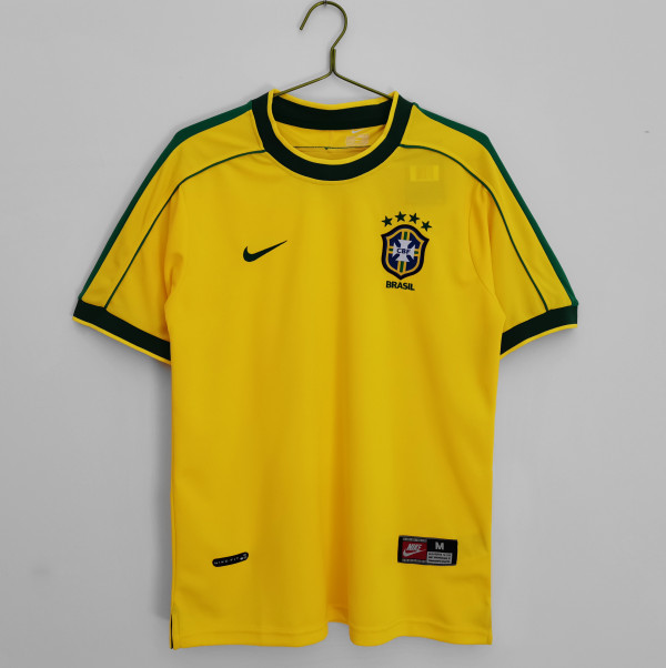 1998 Brazil Home Retro Jersey/1998 巴西主场
