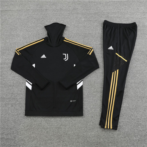 22-23 Juventus Black High Collar Training suit