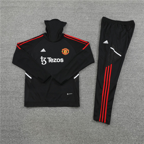 22-23 Manchester United Black High Neck Training suit