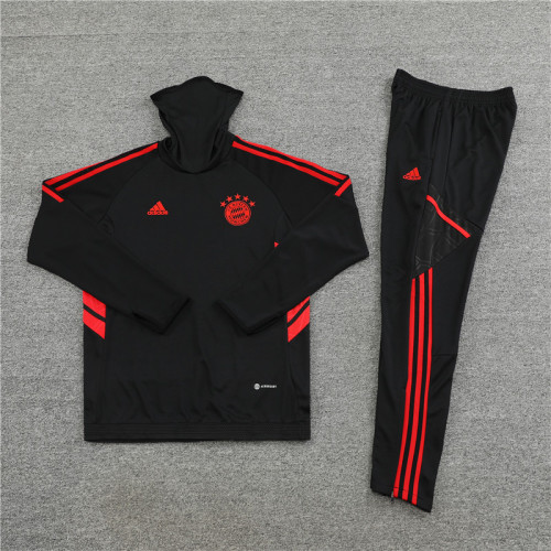 22-23 Bayern Munich Black High Collar Training suit