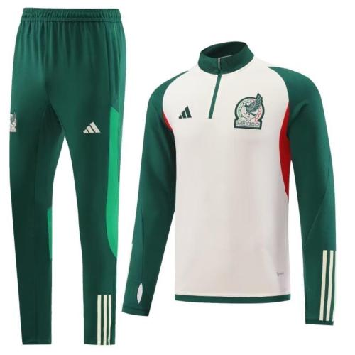 2022  Mexico White and Green Training Suit