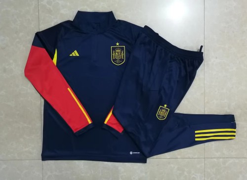 2022 Spain Blue Training Suit