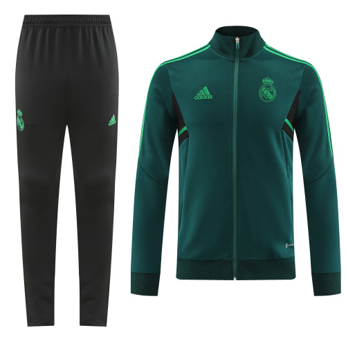 22-23 Real Madrid Green Jacket Suit