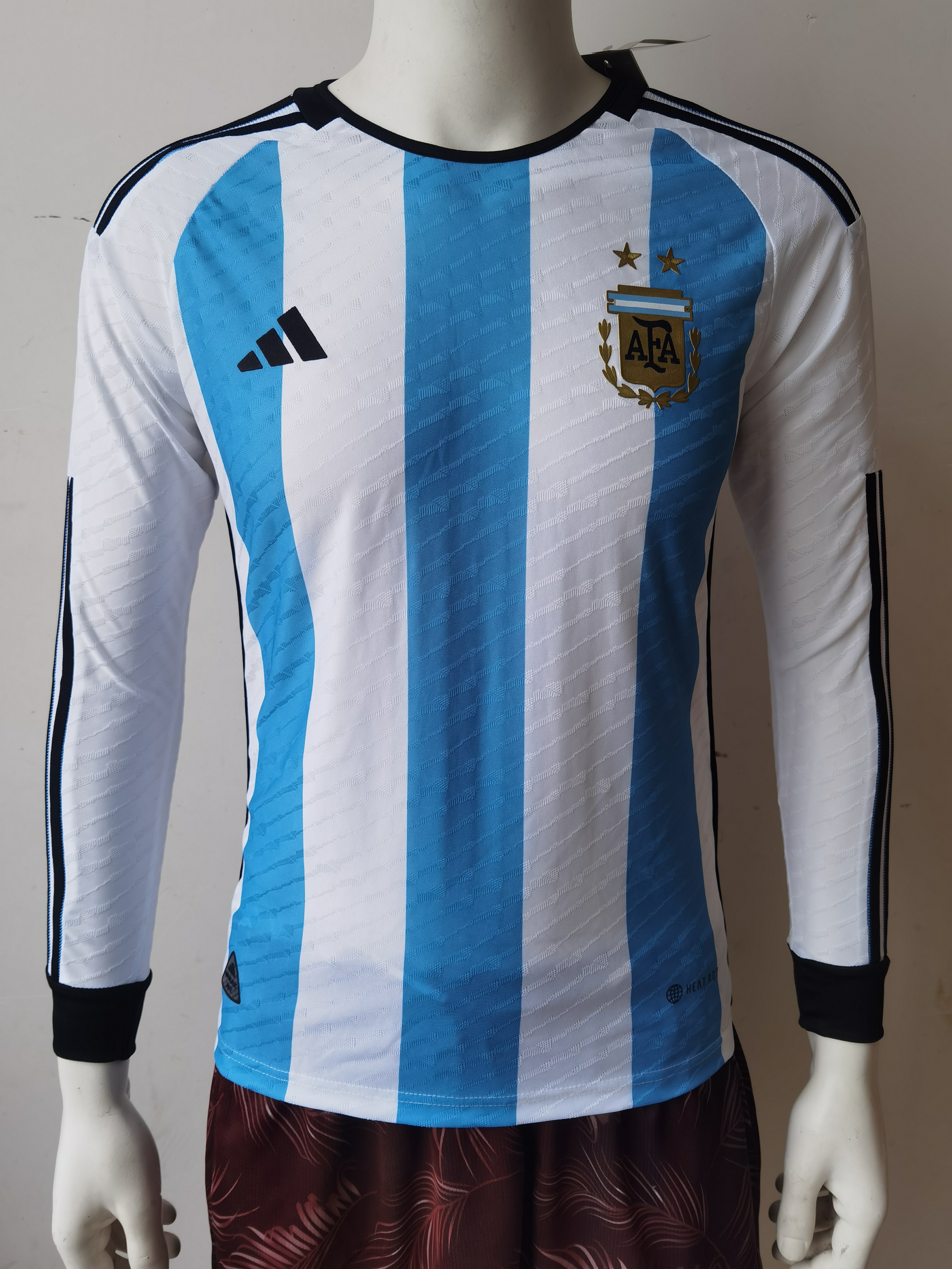 2022 Argentina Home Player Version Long Sleeve Jersey