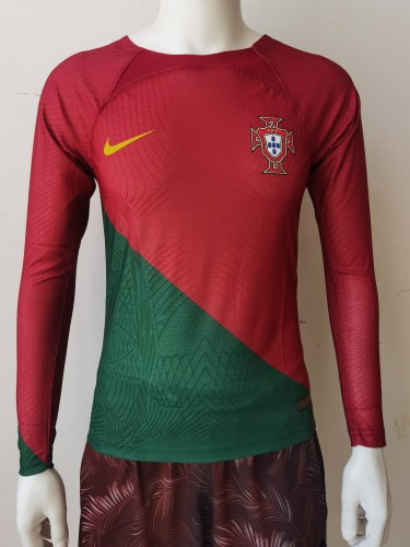 2022 Portugal Home Player Jersey Long Sleeve jersey