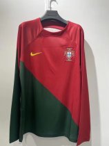 2022 Portugal Home Long Sleeve Fans Jersey