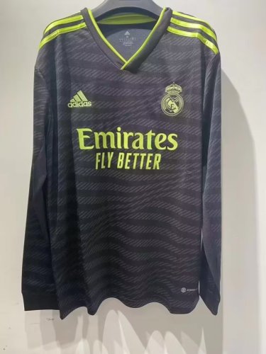 22-23 Real Madrid Third Away Long Sleeve Fans Jersey