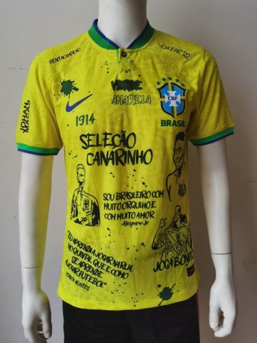 2022 Brazil World Cup Home  Special  Version Player Jersey