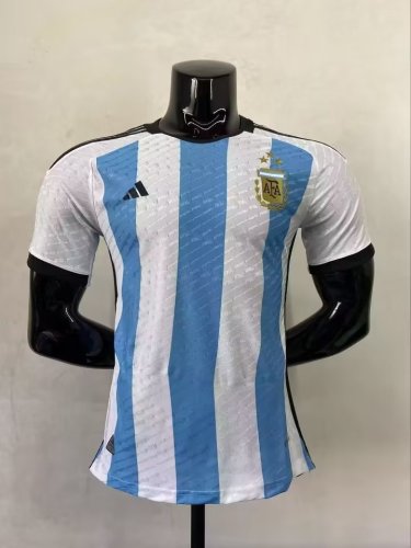2022 Argentina Home Player Jersey( Three stars)