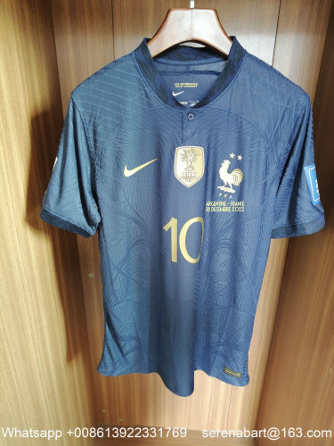 2022 France Home World Cup Final Game Player Jersey