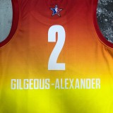 2023 NBA All Star Yellow  2#ALEXANDER  Hot Pressed Jersey