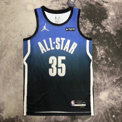 2023 NBA All Star Blue  35#DURANT Hot Pressed Jersey