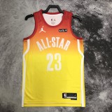2023 NBA All Star Yellow  23#MARKKANEN  Hot Pressed Jersey