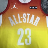 2023 NBA All Star Yellow  23#MARKKANEN  Hot Pressed Jersey