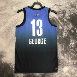 2023 NBA All Star Blue 13#GEORGE  Hot Pressed Jersey