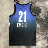 2023 NBA All Star Blue  21#EMBIIO Hot Pressed Jersey