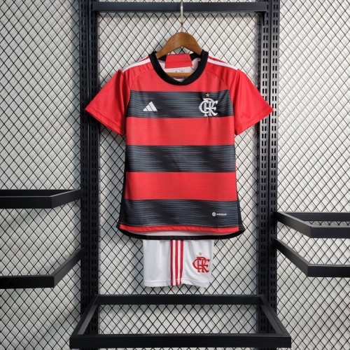 23-24 Flamengo Home Kids Kit/23-24弗拉门戈主场童装