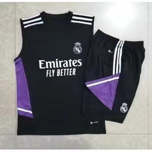 22-23 Real Madrid training Black Vest Suit