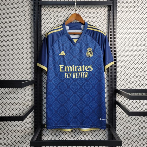 23-24  Real Madrid Blue Fans Jersey