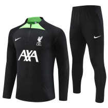23-24 Liverpool Black Fas version Training suit /23-24利物浦半拉训练服