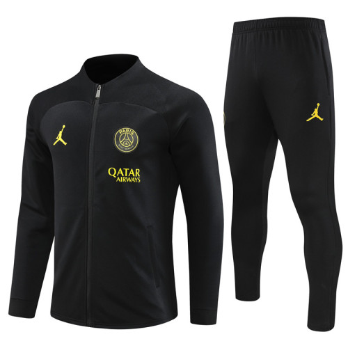 23-24 PSG-Jordan Black Jacket Tracksuit