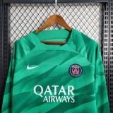 23-24 PSG Green GoalKeeper Long Sleeve Jersey/23-24 PSG守门员长袖球迷版