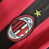 09-10 AC Milan Home Retro Long Sleeve Jersey/09-10 AC米兰主场长袖